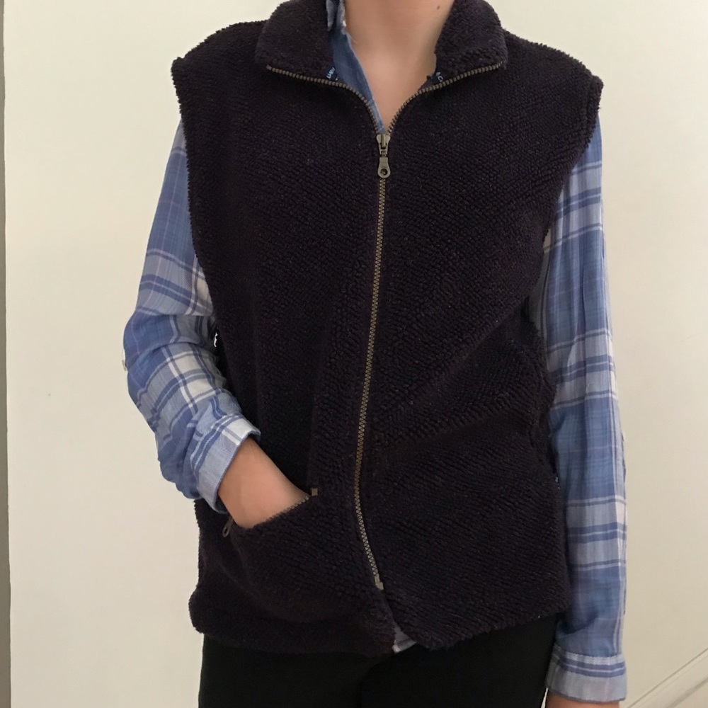 Antique Columbia dark purple vest